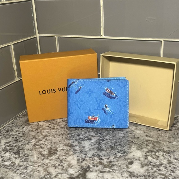 LV Louis Vuitton Card Holder Blue Lagoon Pool wallet - Picture 1 of 6